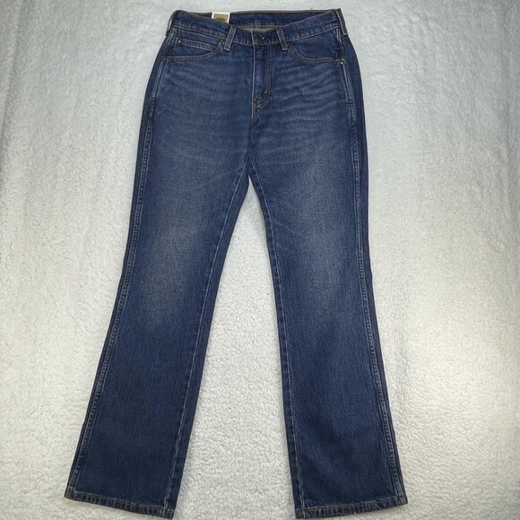 Levis Jeans Mens 537 29x32 Western Bootcut Dark Wash Mid Rise Denim NWT - Picture 2 of 12